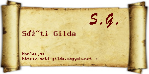 Sóti Gilda névjegykártya